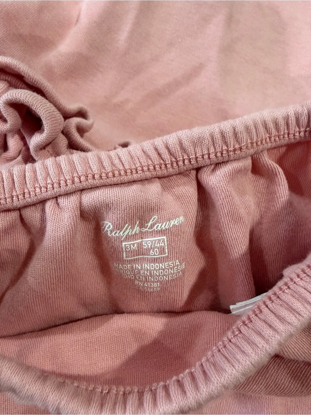 Ralph Lauren Pink Polo Ruffle Baby Bodysuit